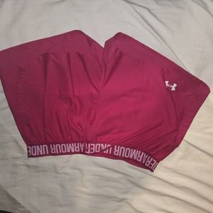 Fuschia Under Armour play up shorts original